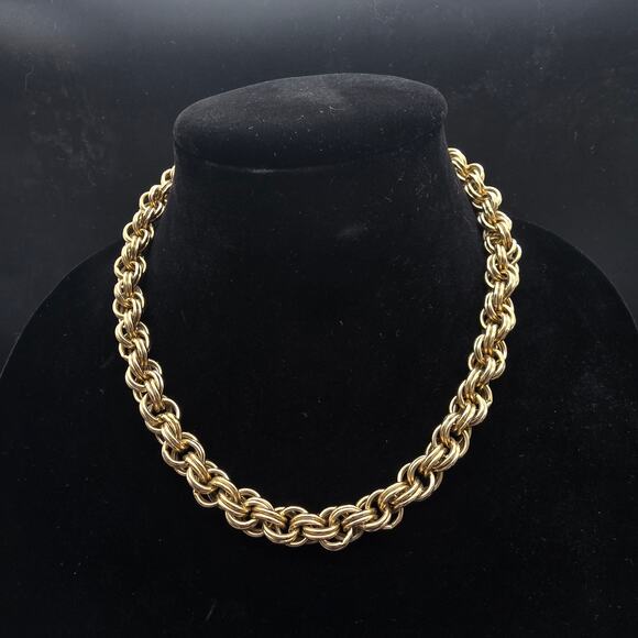 Avon Jewelry - Avon Gold Tone Chain Necklace Chunky Statement Vintage Jewelry